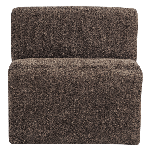 WOOOD eetbank 84 cm rugleuning Mojo Base - Wollig - Bruin - 83x84x76