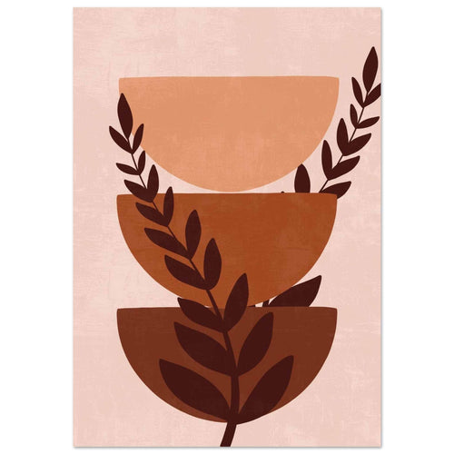 Artfulprints Poster met Lijst Boho – Warm composition   - 50x70 cm - Meerkleurig