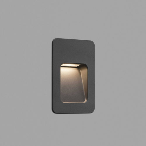 Faro Nase-2 - LED Outdoor Inbouw Wandlamp Donkergrijs IP44