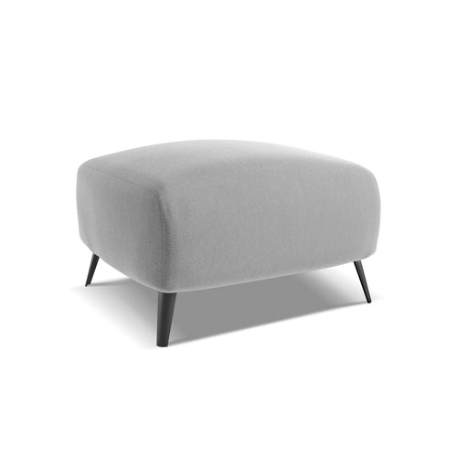 LaMiaSofa Poef Genova - velours - grijs - 65x65x44