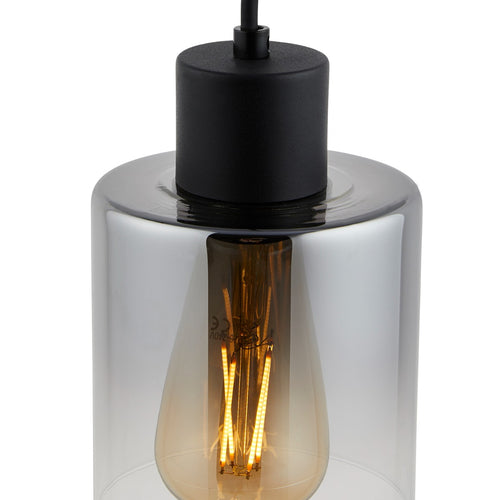 Lighto | Art deco hanglamp zwart met smoke glas | Milo - vtwonen shop