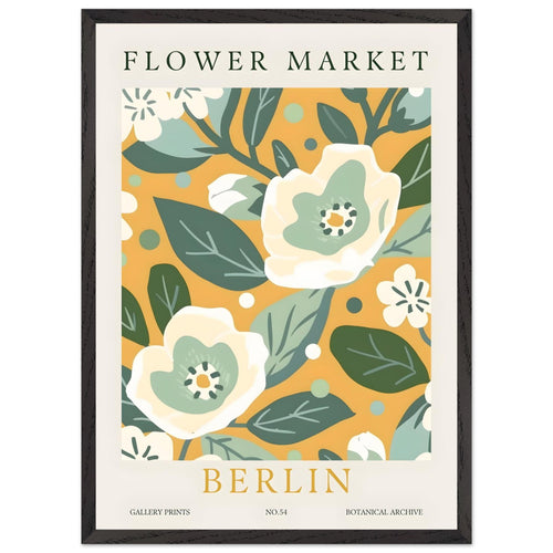 Artfulprints Poster met Lijst Flower market - Berlin I   - 50x70 cm - Meerkleurig