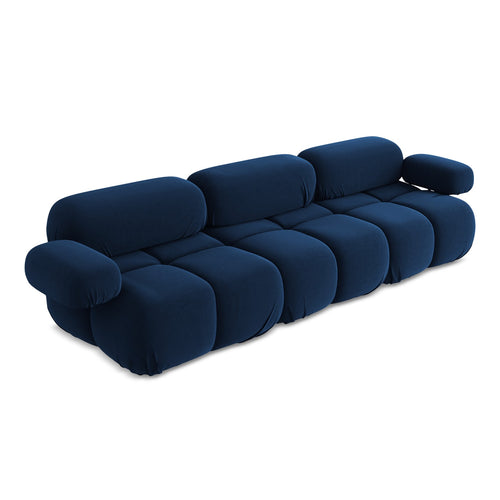 LaMiaSofa 3-zits bank Sanremo - velours - koningsblauw - 285x96x70