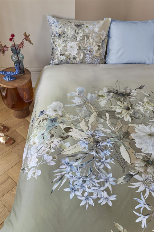 Kardol dekbedovertrek Saffron - 200x200/220 cm - blauw grijs - vtwonen shop