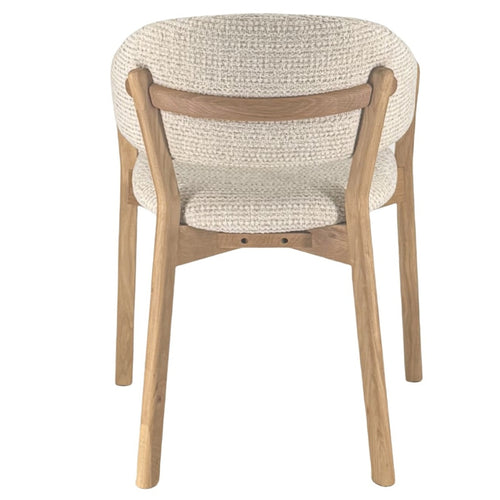DÉJA Living Eetkamerstoel Uppsala - Beige/Naturel Stof - Set van 2