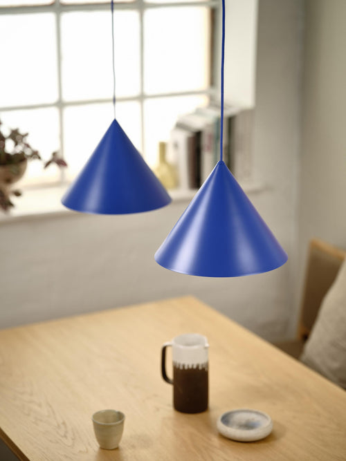 Frandsen hanglamp Benjamin - blauw - 30x30x22,3cm