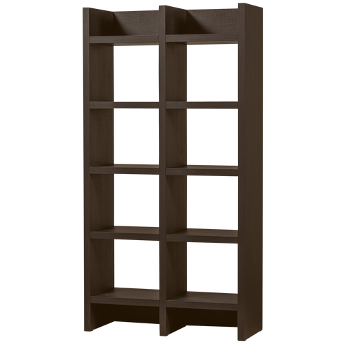 WOOOD open kast Timo - MDF - Donkerbruin - 195x100x40 - vtwonen shop