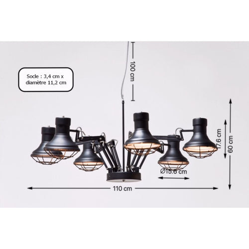 Kare Design Hanglamp Spider Multi 6-lite - vtwonen shop