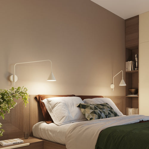 Sollux Lighting Wandlamp NOX 1 beige met schakelaar - 14x61x30cm