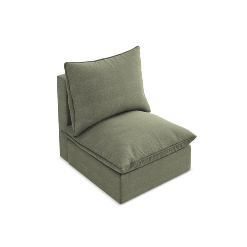 LaMiaSofa Bankmodule midden Ravenna - bouclé - olijf - 75x90x77