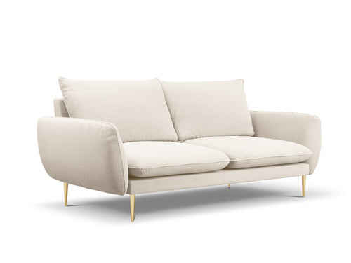 Cosmopolitan Design Bank Vienna 3-zits, boucle, beige - 92x200x95cm