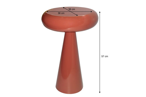 Brix bijzettafel Sam - oranje - 36x36x57