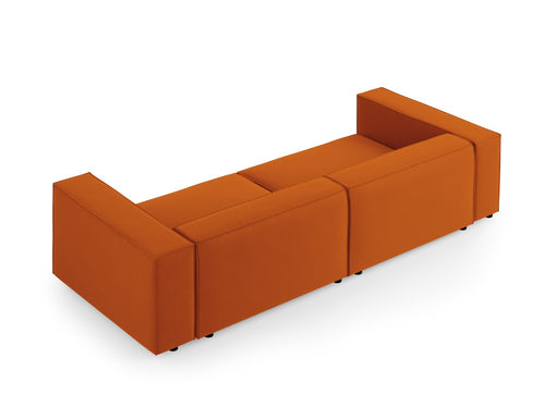 Cosmopolitan Design Bank Arendal 4-zits, flueel, terracotta - 102x244x70cm