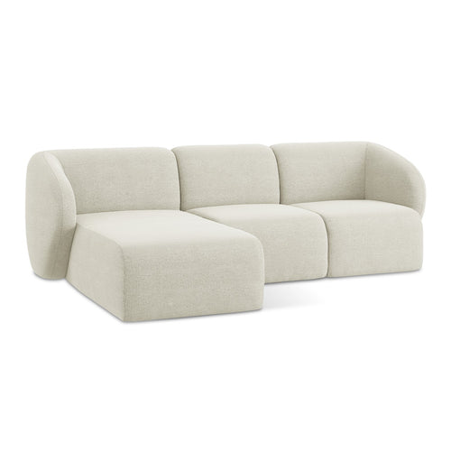 LaMiaSofa hoekbank links Cervo - bouclé - zand - 248x166x98