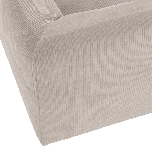 WOOOD hoekelement recht Mojo Base - Ribstof - Ecru - 74x105x105