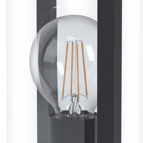 EGLO sokkellamp buiten Cascinetta - e27 - 30,5 cm - zwart