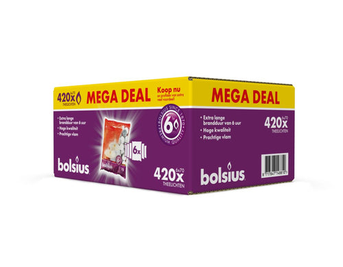 Bolsius waxinelichtjes - 420 stuks - 6 branduren - vtwonen shop