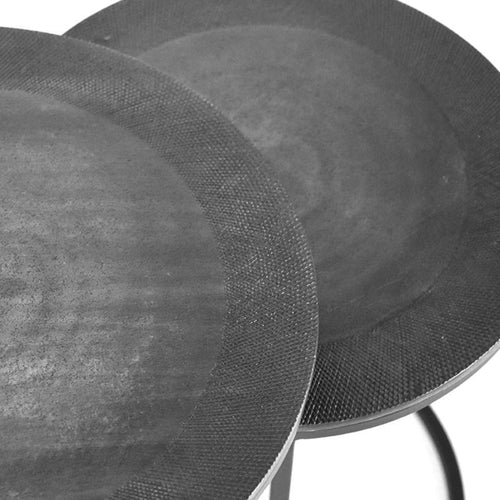 LABEL51 Salontafel Pair - Grijs Metaal - Set Van 2 - 40x40x45cm