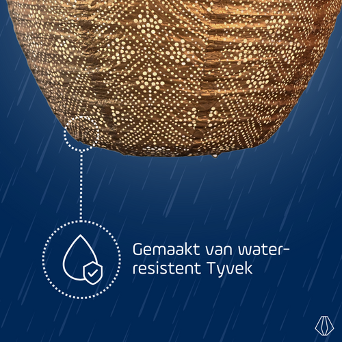 Lumiz solar lampion - topaze crown - 40 cm - goud