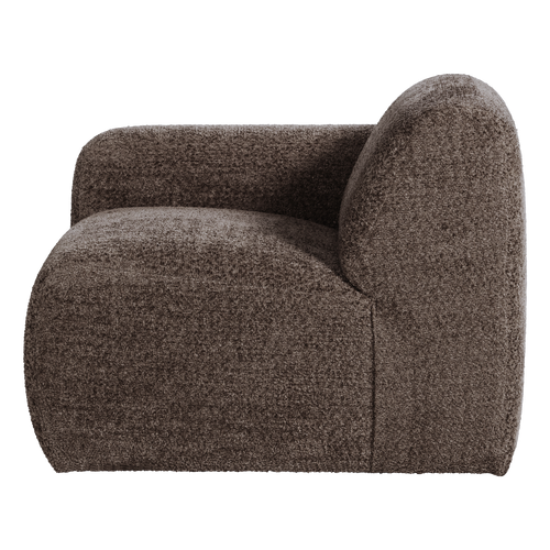 WOOOD 1-zits bank arm links Mojo Base - Wollig - Bruin - 74x105x97