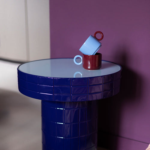 Ona - Beker 28cl burgundy pink/light blue Lou