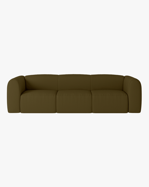 noo.ma Flom 3-zits slaapbank - Gold Olive, 140x200 uitslaapfunctie