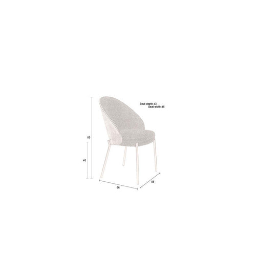 Dutchbone Rodin Eetkamerstoelen Zwart - Set van 2