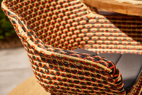 Hartman Tuinstoel Delphine - Rood Wicker - Zithoogte 43cm - vtwonen shop