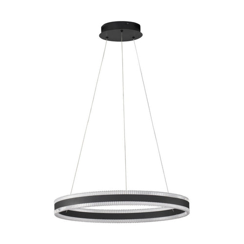 Nova Luce ALARO Geïntegreerde LED-hanglamp voor plafond, zandkleurig zwart, Triac dimbaar, 46W, 3067lm, 3000K