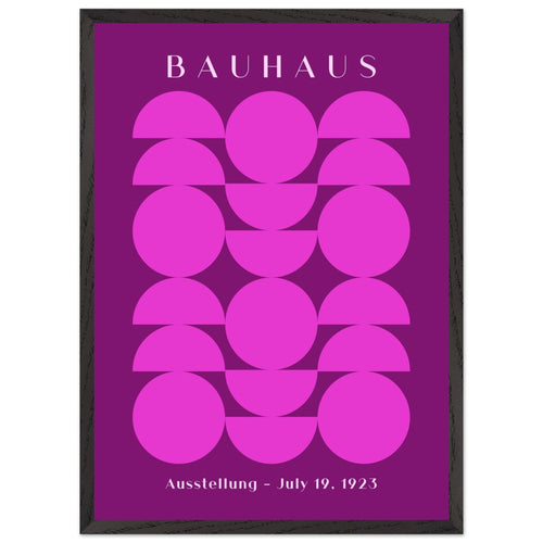 Artfulprints Poster met Lijst Bauhaus - Ausstellung 1923   - 50x70 cm - Paars
