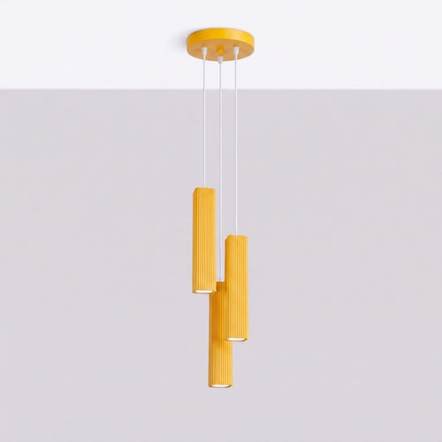 Sollux Lighting Hanglamp RAYO 3P geel - 20x20x108cm