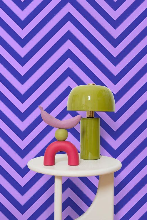 ESTAhome behang chevronpatroon paars en blauw - 50 x 900 cm - 131408 - vtwonen shop