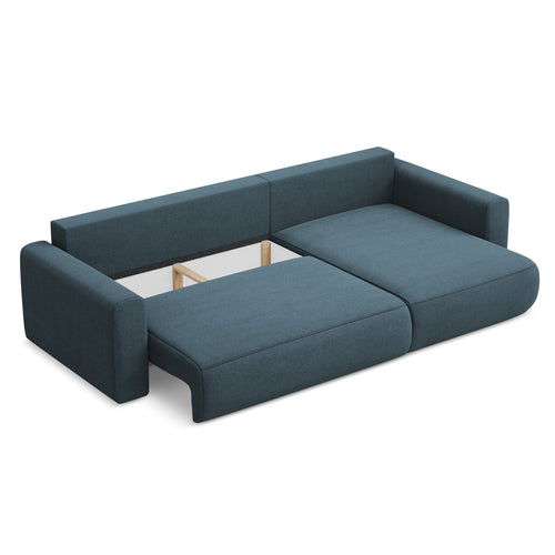 LaMiaSofa hoekbank rechts Perugia - textuurstof - jeans - 278x149x82
