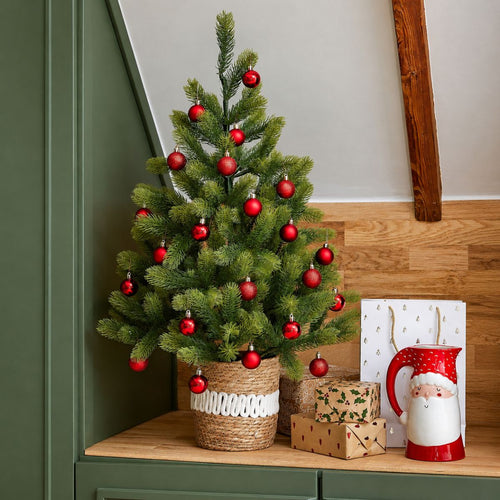 Black Box Trees Nagoya Kunstkerstboom H90 x D42 cm - Kunstboom in Kunststof Pot - Kerstdecoratie voor Binnen - met Batterij en Timer - 175 Tips -