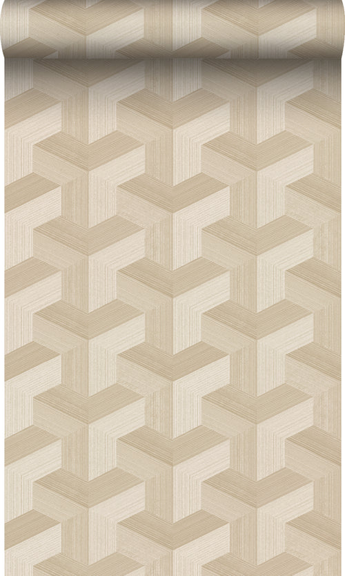 Origin Wallcoverings behang grafisch 3D motief beige - 50 x 900 cm - 348001 - vtwonen shop