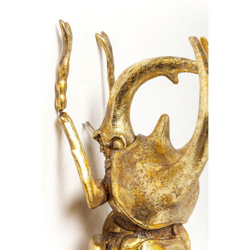 Kare Design Wanddecoratie Atlas Beetle goud