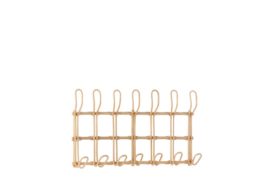 J-Line kapstok Ellen 6 Hakken - jute - naturel - vtwonen shop