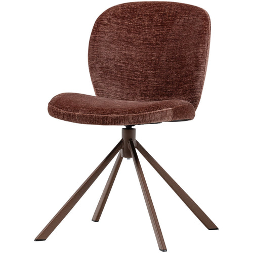 WOOOD eetkamerstoelen Femke - Chenille - Bruin- Set van 2 - vtwonen shop