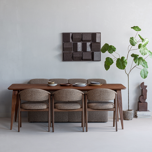 WOOOD eettafel 220x95 cm Rubo - Mangohout - Bruin - 77x220x95