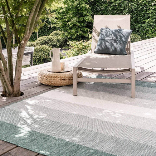 Buiten vloerkleed Boa - Groen/Wit - dubbelzijdig - EVA Interior - 200 x 290 cm