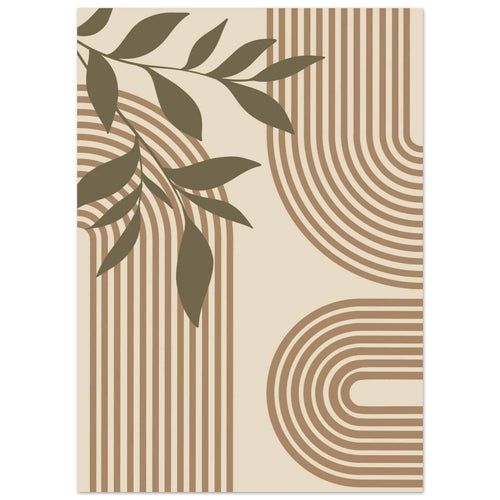 Artfulprints Poster Boho – Structured calm   - 50x70 cm - Bruin