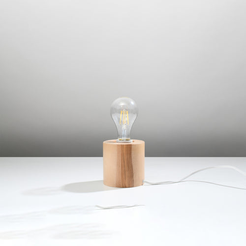 Sollux Lighting Tafellamp SALGADO hout - 10x10x10cm