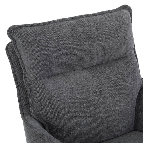 HOME DELUXE bureaustoel CORA geweven stof antraciet - in hoogte verstelbaar