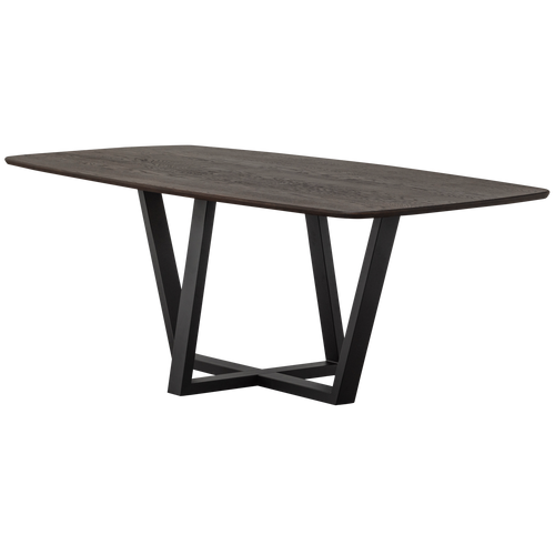 WOOOD eettafel deens doorgaande lamel Tablo - Eiken - Mystic Brown - 220x100 - vtwonen shop