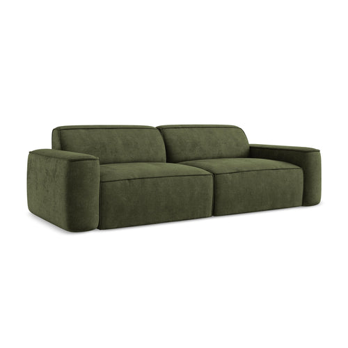 LaMiaSofa 4-zits bank Melissa - chenille stof - olijf - 244x102x70