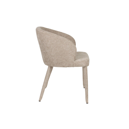 Housecraft Living Tamsin Eetkamerstoelen Gestoffeerd Beige - Set van 2 - vtwonen shop