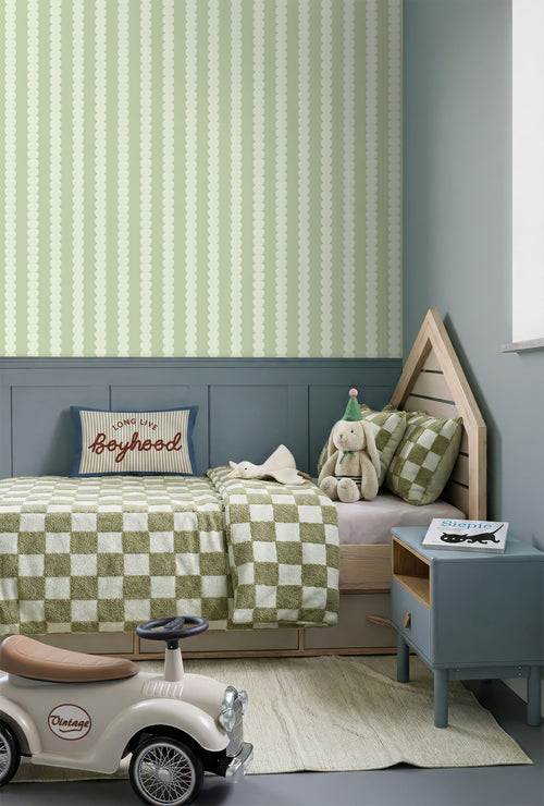 ESTAhome behang grafische print lichtgroen - 50 x 900 cm - 131744