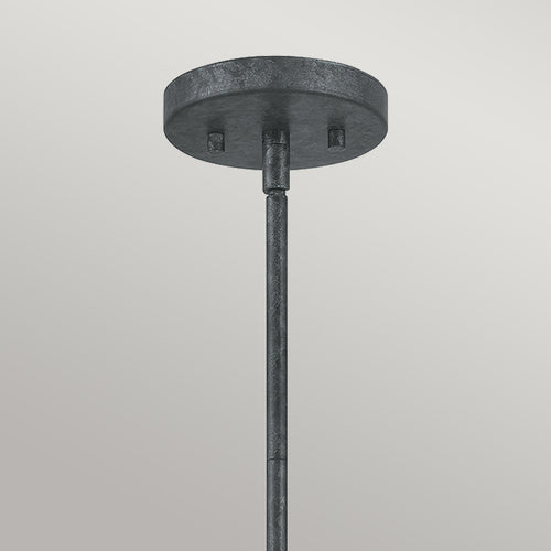 Elstead Quoizel Vanguard Draadframe Hanglamp Plafondlamp Oud Zwart