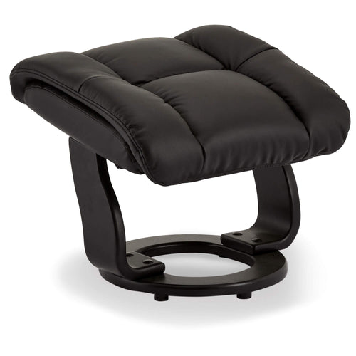Furnhouse relaxfauteuil met voetsteun Crown - Zwart - Draaibaar - 88x83x107