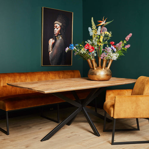 StarFurn Eettafel Arlington - Rechthoek Naturel Hout - 240x100x76cm